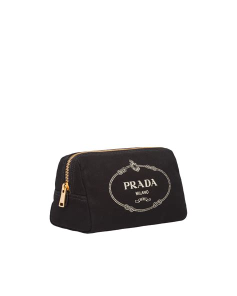 1n0021 prada|Black/chalk White Cotton Canvas Pouch .